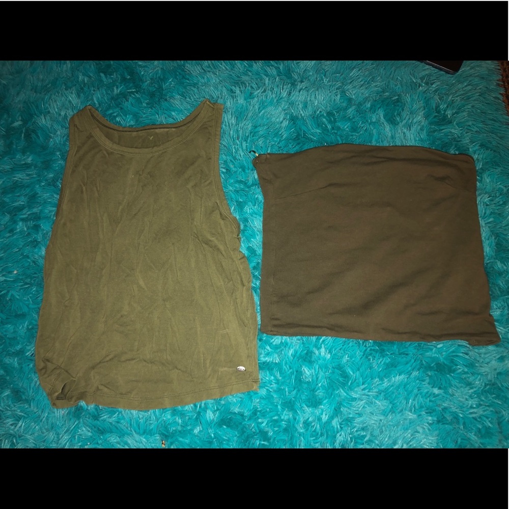 Green crop top